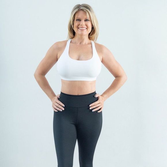 Athena White Sports Bra - Picture 1 of 6